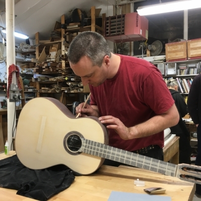 Stringed Instrument Workshop : <p>Paul H has been making a Spanish guitar has is now starting on his second project.</p>
