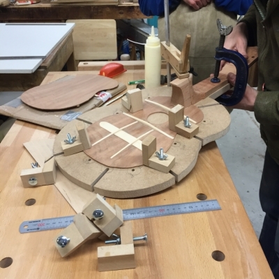 Stringed Instrument Workshop : <p>Paloma is making a ukelele for her son.</p>
