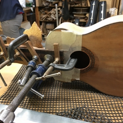 Stringed Instrument Workshop : <p>Paloma is making a ukelele for her son.</p>
