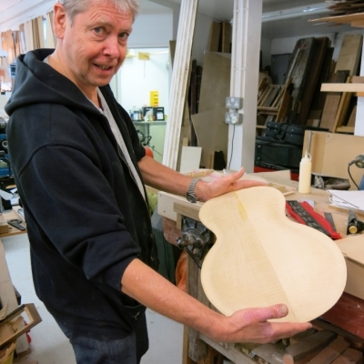 Stringed Instrument Workshop : <p>Rick is making a carved top guitar.</p>
